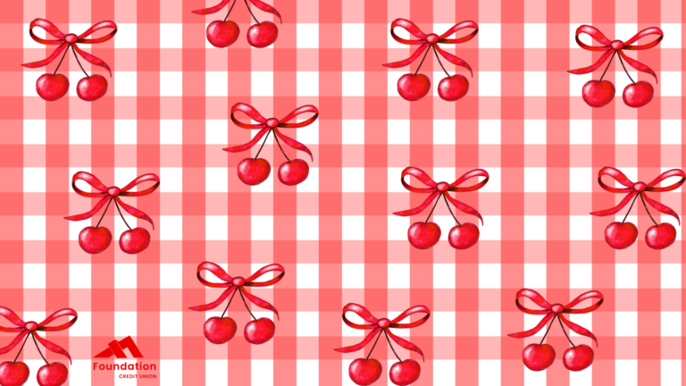 Cherry Red Gingham Desktop Wall Paper